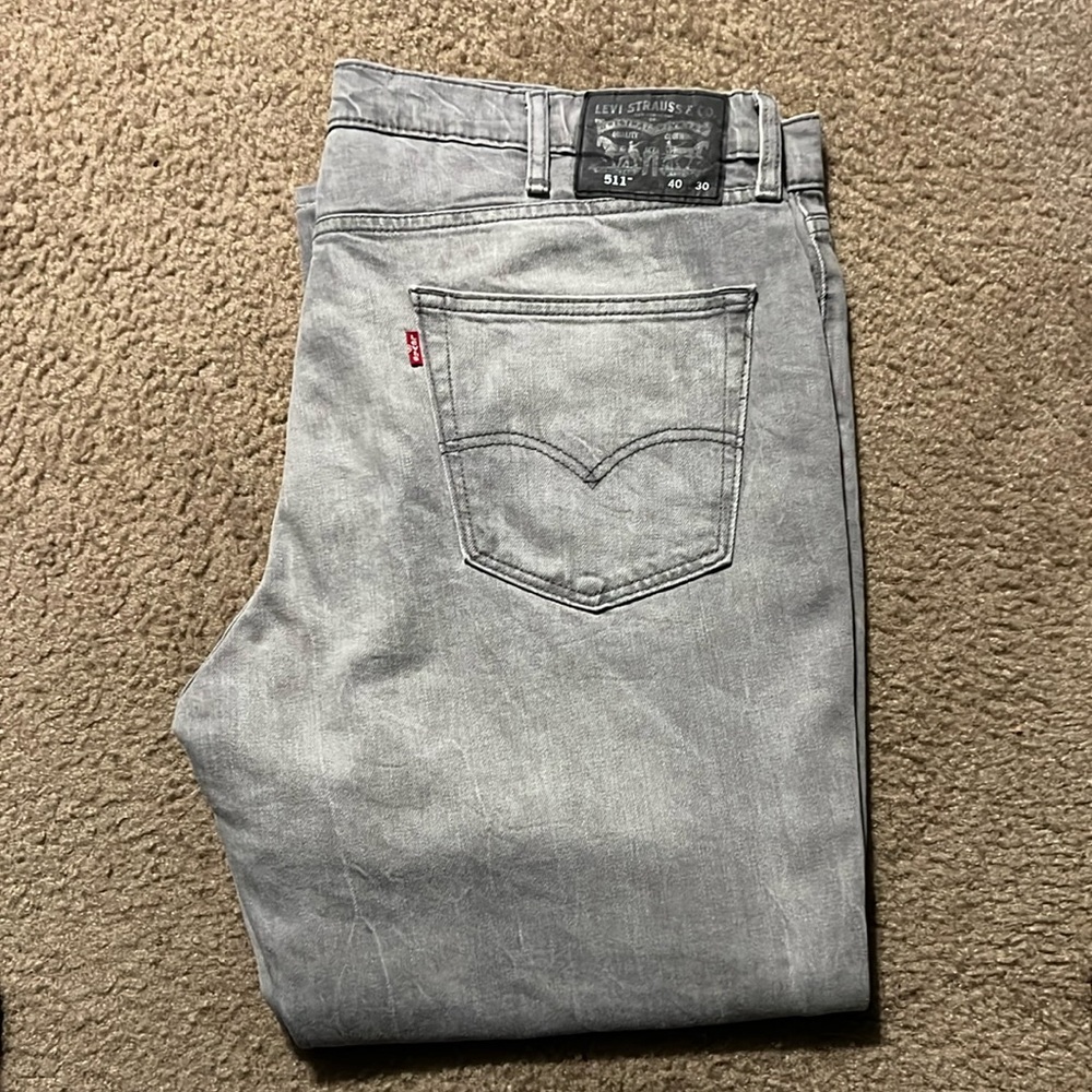 Levi’s 511 Custom Tapered and hemmed 40x30 leg 7.5” rise 25.5” 
Only worn once